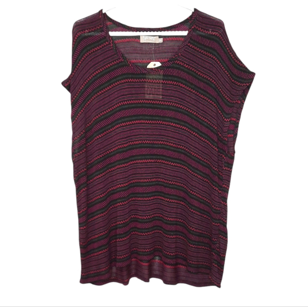 Nation LTD by Jen Menchaca Sleeveless Top Multicolor Lightweight Knit Womens 2X